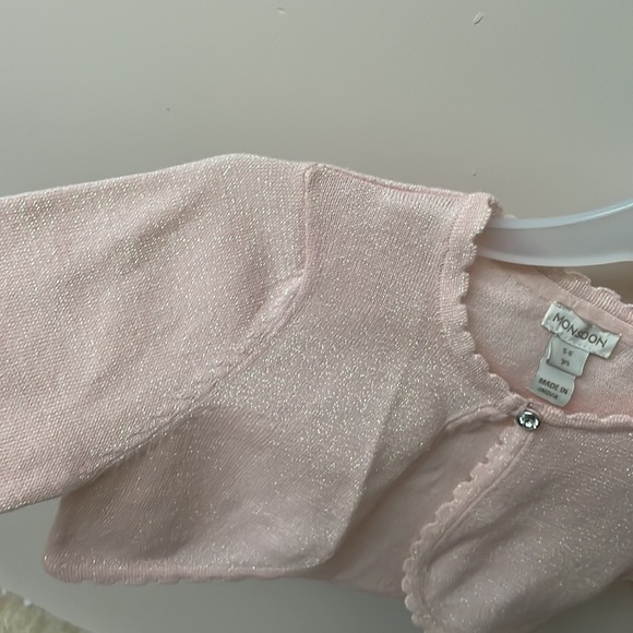 BABY PINK SPARKLY KIDS SHRUG - Monsoon, 5-6 - Picture 3 of 4